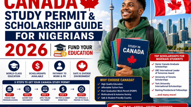Canada Study Permit & Scholarship Guide For Nigerians 2026: Fund Your Education