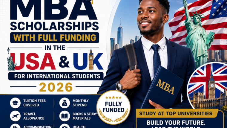 MBA Scholarships With Full Funding In The USA & UK For International Students 2026